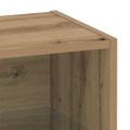 vidaXL Floating Shelf with LED Light Hnedá 40 x 28,5 x 40 cm
