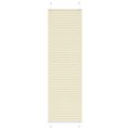 vidaXL Skladaná roleta krémová 65x200 cm, šírka látky 64,4 cm, polyester