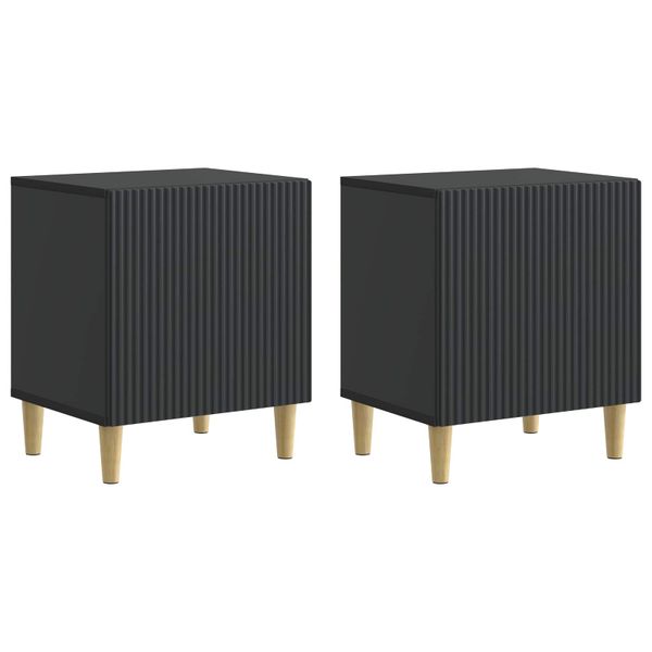 vidaXL Nočný stolík 2 pcs Čierna 43 x 34,5 x 50 cm Kompozitné drevo