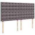 vidaXL Osmanský rám postele s matracmi sivá 200x200 cm umelá koža