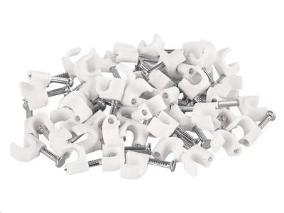 Príchytka káblu 6 mm, biela, balenie 50 ks / EMOS A2822