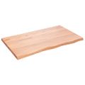 vidaXL Nástenná polica bledohnedá 100x60x(2-4)cm ošetrený masívny dub