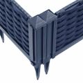 vidaXL Záhradný kvetináč s kolíkmi modrosivý 125x40x28,5 cm PP