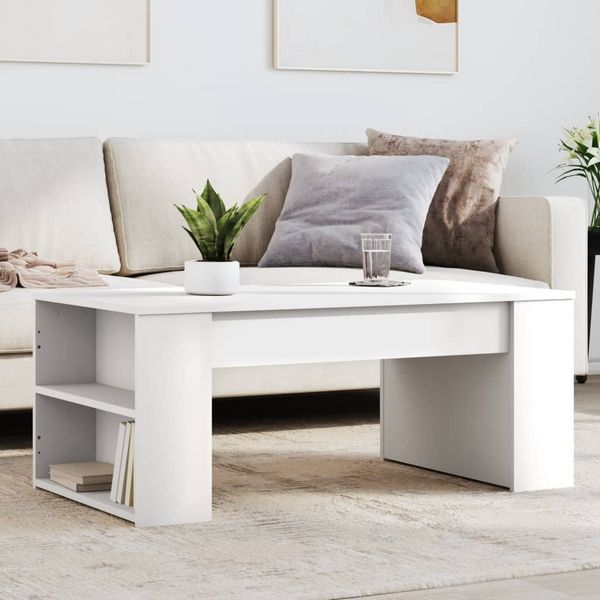 vidaXL Konferenčný stolík biely 102x55x42 cm kompozitné drevo