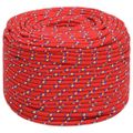 vidaXL Lodné lano červené 6 mm 25 m polypropylén