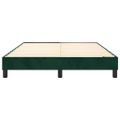 vidaXL Posteľný rám s boxspringom tmavozelený 140x190 cm zamat