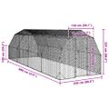 vidaXL Kurací výbeh 2,5x8x2,25 m Pozinkovaná oceľ