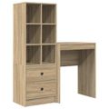 vidaXL Stôl Sonoma dub 105,5 x 34 x 127 cm 2 ks