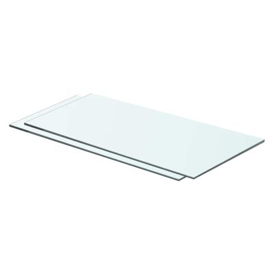 vidaXL Poličky 2 ks panel z priehľadného skla 60x25 cm