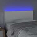 vidaXL Čelo postele s LED biele 80x5x78/88 cm umelá koža