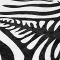 vidaXL Koberec čiernobiely 120x170 cm zebra umývateľný