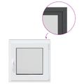 vidaXL Otočné a sklopné okno do suterénu RISOR 50 x 50 cm PVC a sklo