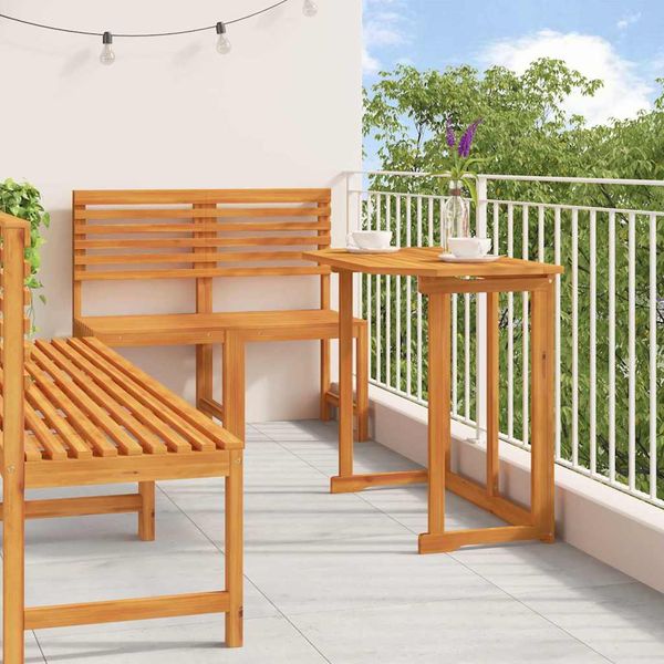 vidaXL Záhradný bistro set 5 pcs Hnedá Pevné akáciové drevo