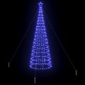 vidaXL LED Vianočný stromček so zemnými kolíkmi Modrá 400 cm Železo