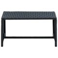 vidaXL Konferenčný stolík čierny 70x40x38 cm polyratan