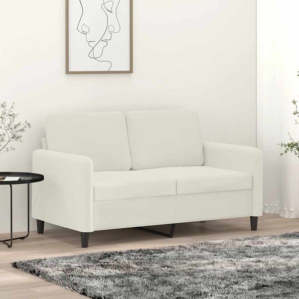 vidaXL 2-miestna pohovka krémová 120 cm zamat