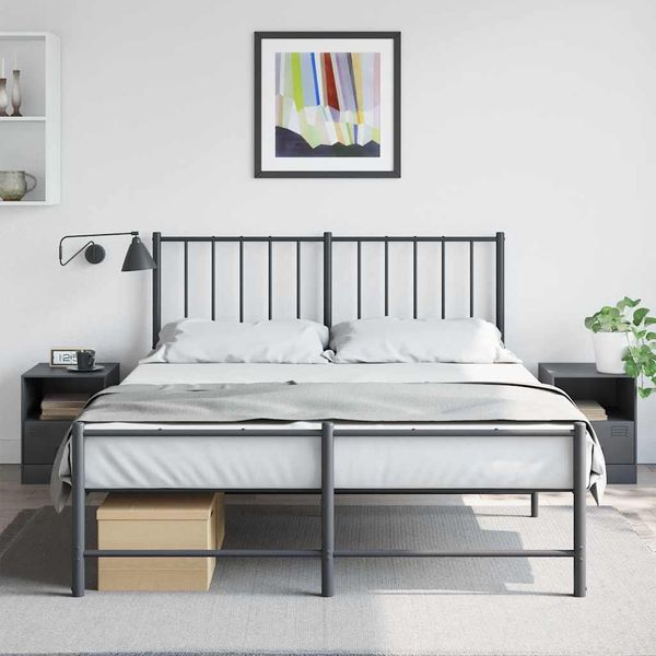 vidaXL Nočné stolíky 2 ks antracitové 34,5x39x44 cm oceľ