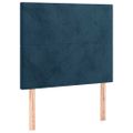 vidaXL Posteľný rám boxsping s matracom tmavomodrý 80x200 cm zamat