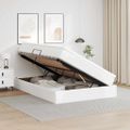 vidaXL Postel s úložným prostorem a matrací Biela 140 x 190 cm