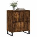 vidaXL Komoda dymový dub 60x35x70 cm spracované drevo