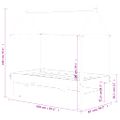 vidaXL Rám detskej postele so zásuvkou tmavosivý borovica 80x160 cm