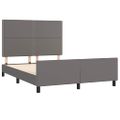vidaXL Posteľný rám s čelom sivý 140x200 cm umelá koža