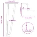 vidaXL Nohy do vlasov pre konferenčný stolík 4 ks, biele 30 cm, masívna oceľ