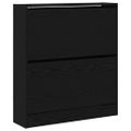 vidaXL Skriňa na topánky 80 x 21 x 87,5 cm Kompozitné drevo Čierny dub