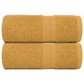 vidaXL Uteráky pre hostí FROGN 2 ks zlaté 30x50 cm 360 g/m²