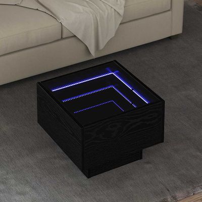 vidaXL Konferenčný stolík Čierny dub 40 x 40 x 30 cm Kompozitné drevo