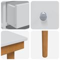 vidaXL Sada toaletného stolíka FAUSKE 3 ks Biela 100 x 50 x 103,5 cm