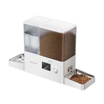 Rojeco fontána 2 v 1 pre domáce zvieratá 3,5 l a kŕmidlo 5 l Button Verson (biela)