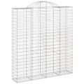 vidaXL Oblúkový gabionový kôš 3 ks 200x50x220/240cm pozinkované železo