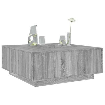 vidaXL Konferenčný stolík sivý sonoma 100x100x40 kompozitné drevo