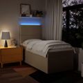 vidaXL Boxspring posteľ s matracom krémová 100x200 cm látka