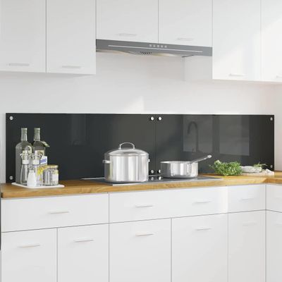 vidaXL Kuchynský obklad 2 pcs Tmavo šedá 100 x 40 cm tvrdené sklo