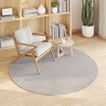 vidaXL Koberec do interiéru LUGO Krémová Ø 200 CM Polyester