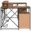 vidaXL Stôl Dymová dub Kompozitné drevo 182 x 101 x 87,5 cm