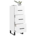 vidaXL Komoda lesklá biela 34,5x34x90 cm spracované drevo