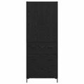 vidaXL Highboard Čierny dub 69,5 x 34 x 180 cm Kompozitné drevo