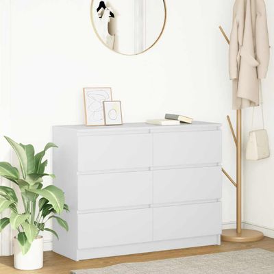 vidaXL Komoda biela 100x35x76 cm kompozitné drevo