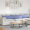 vidaXL Vankúše na pohovku 2 ks látka Modrá džínovina 200 x 40 cm