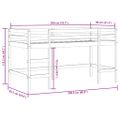 vidaXL Detská vyvýšená posteľ s rebríkom 80x200 cm masívna borovica