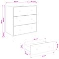 vidaXL Příborník WIJHE Tyrkysový mramorový vzor 66 x 36,5 x 75 cm