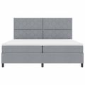 vidaXL Posteľ s pružinovým rámom Svetlosivá 200 x 200 cm látka
