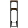 vidaXL Konzolový stolík dymový dub 75x22,5x75 cm kompozitné drevo
