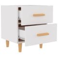 vidaXL Nočné stolíky 2 ks biele 40x35x47,5 cm