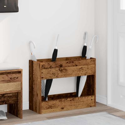 vidaXL Stojan na slnečník Staré drevo 65 x 24 x 50 cm Kompozitné drevo