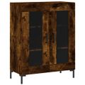 vidaXL Vysoká skrinka dymový dub 69,5x34x180 cm spracované drevo