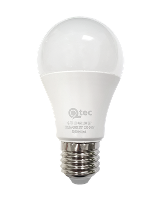 LED žiarovka Qtec 11W A60 E27 neutrálna biela